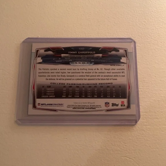 Jimmy garopulo rookie card Topps Base - Picture 2 of 2